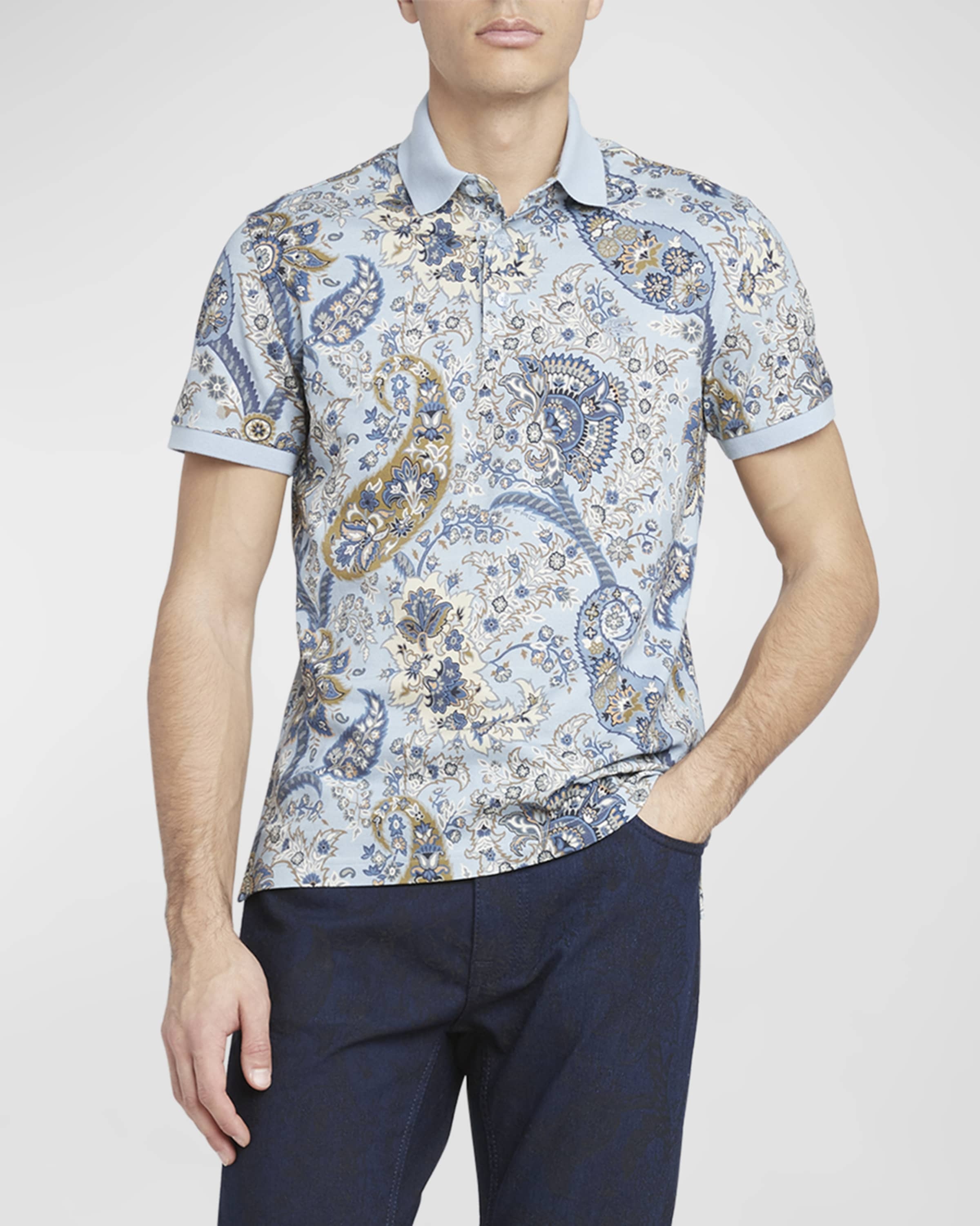 Men's Paisley-Print Polo Shirt - 2