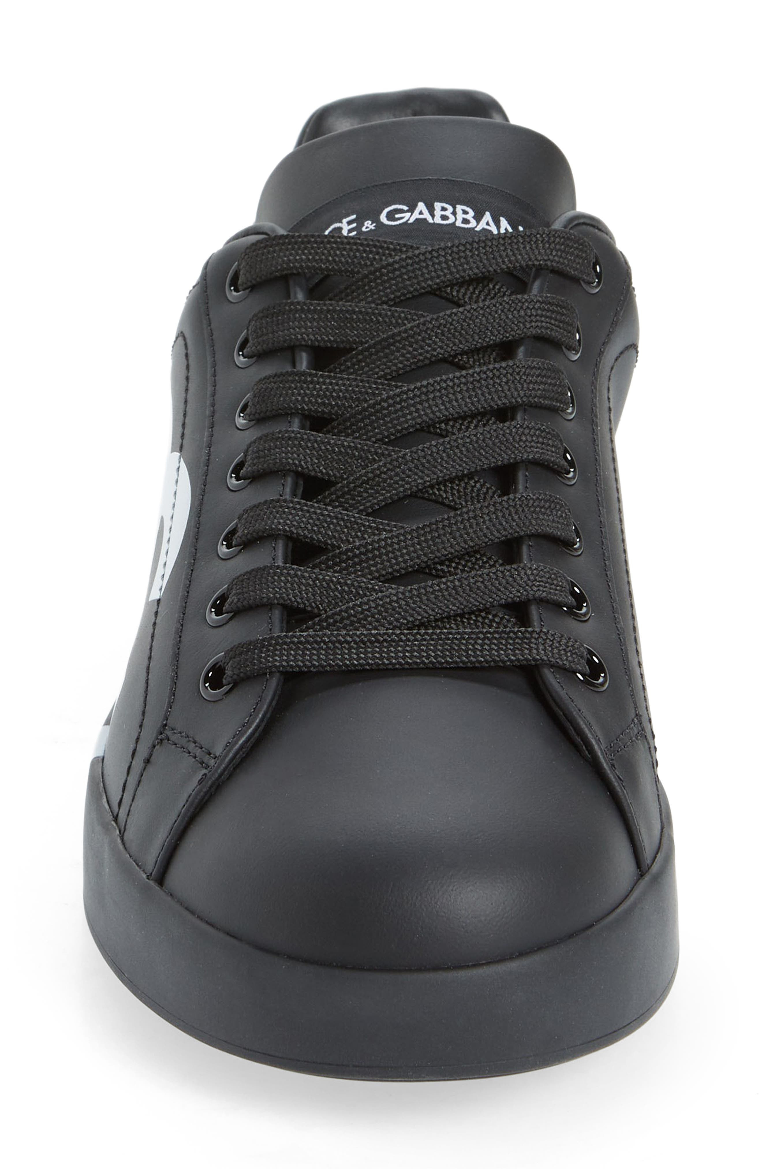 Dolce&Gabbana Portofino Sneaker in Black/Black at Nordstrom - 4