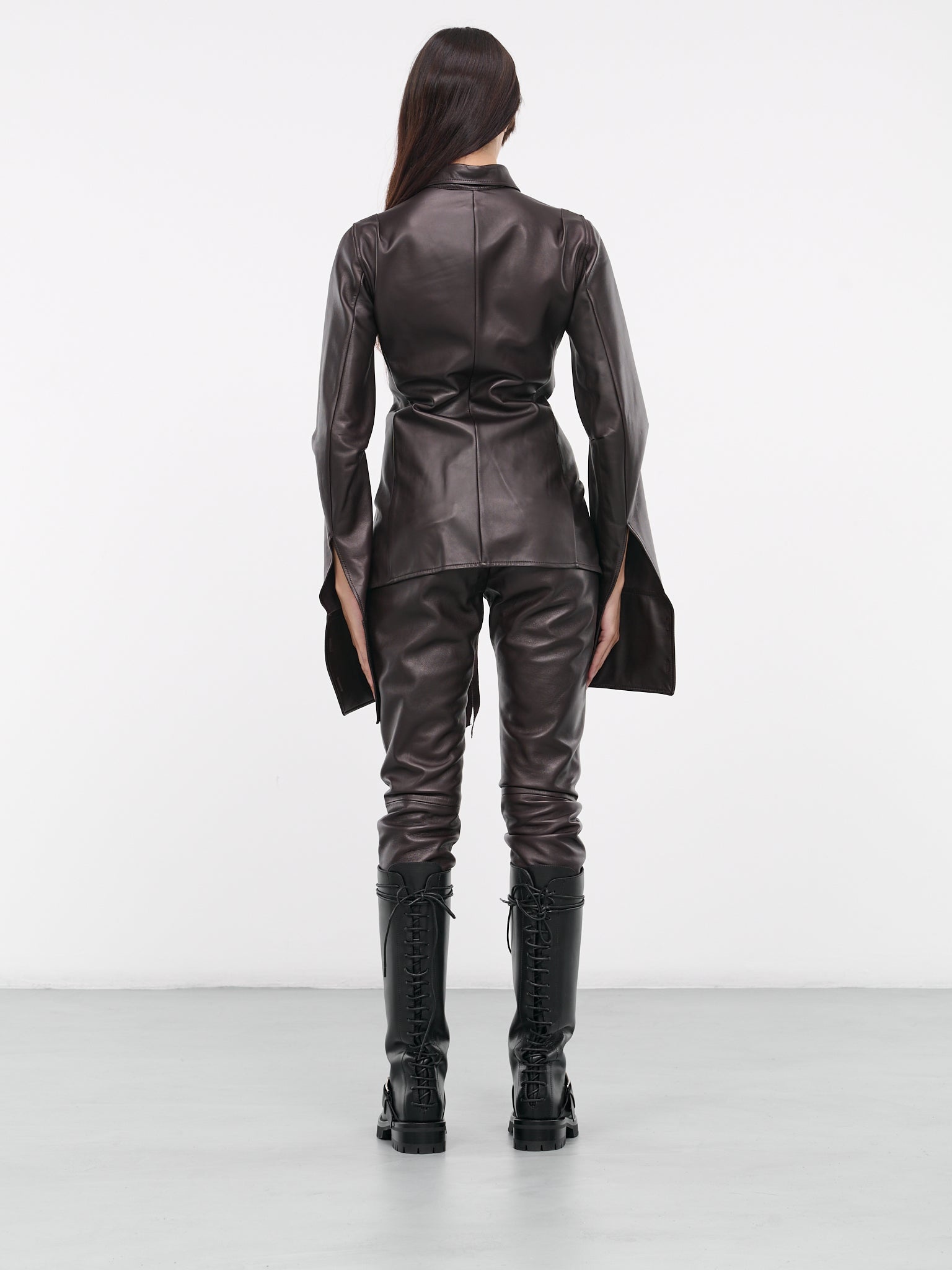 Tシャツ・カットソー Ann Demeulemeester LINSEY OPEN FRONT FITTED SHIRT Ann Demeulemeester Linsey Open Front Fitted Shirt | REVERSIBLE