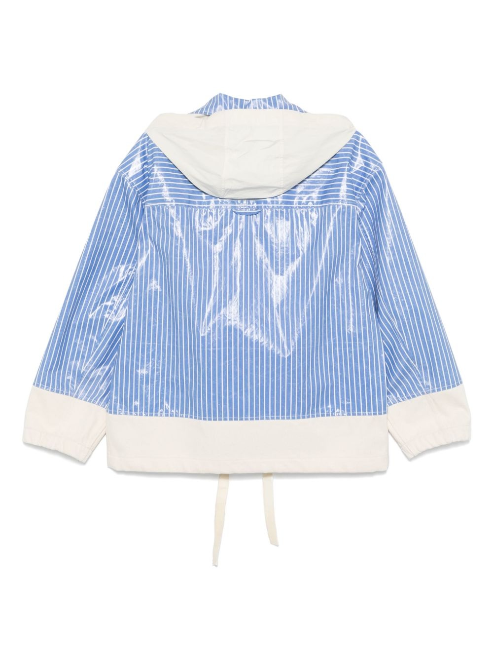 pinstripe hooded jacket - 2