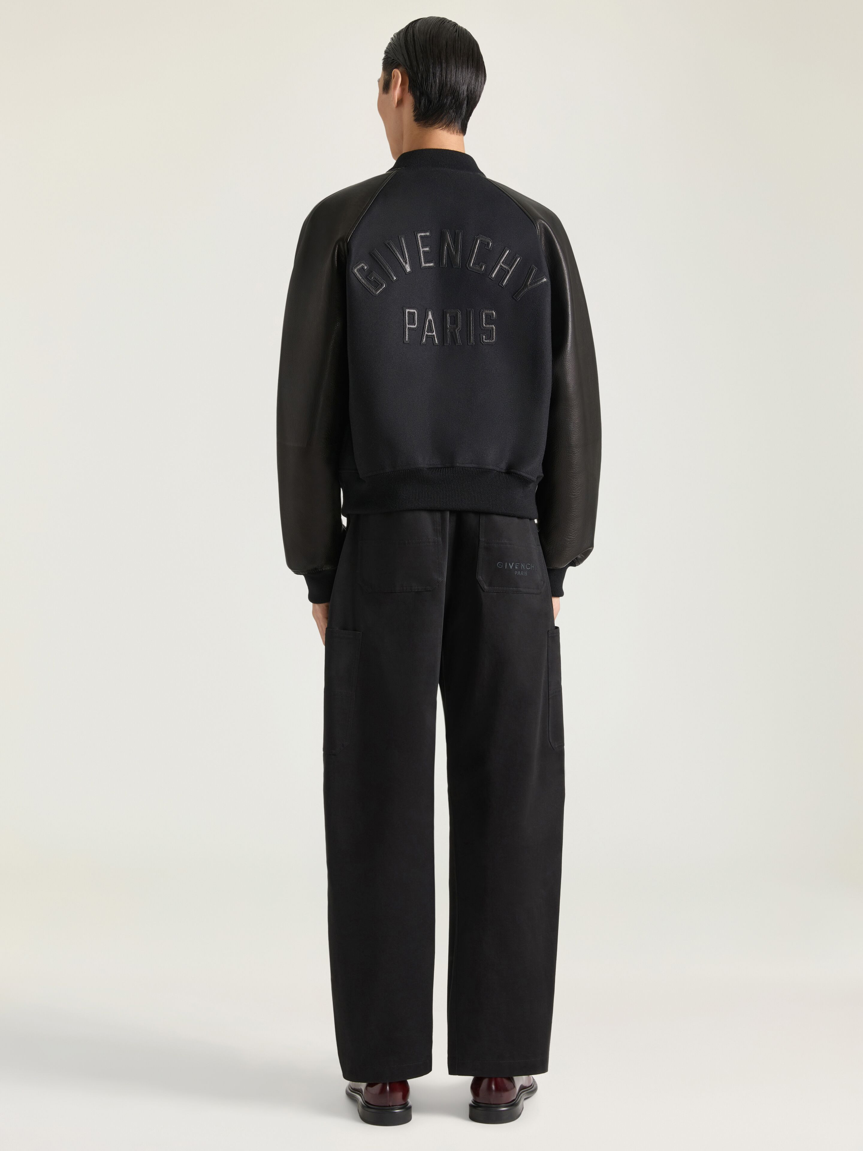 MIX MATERIAL BLOUSON WITH GIVENCHY PARIS EMBROIDERY - 3