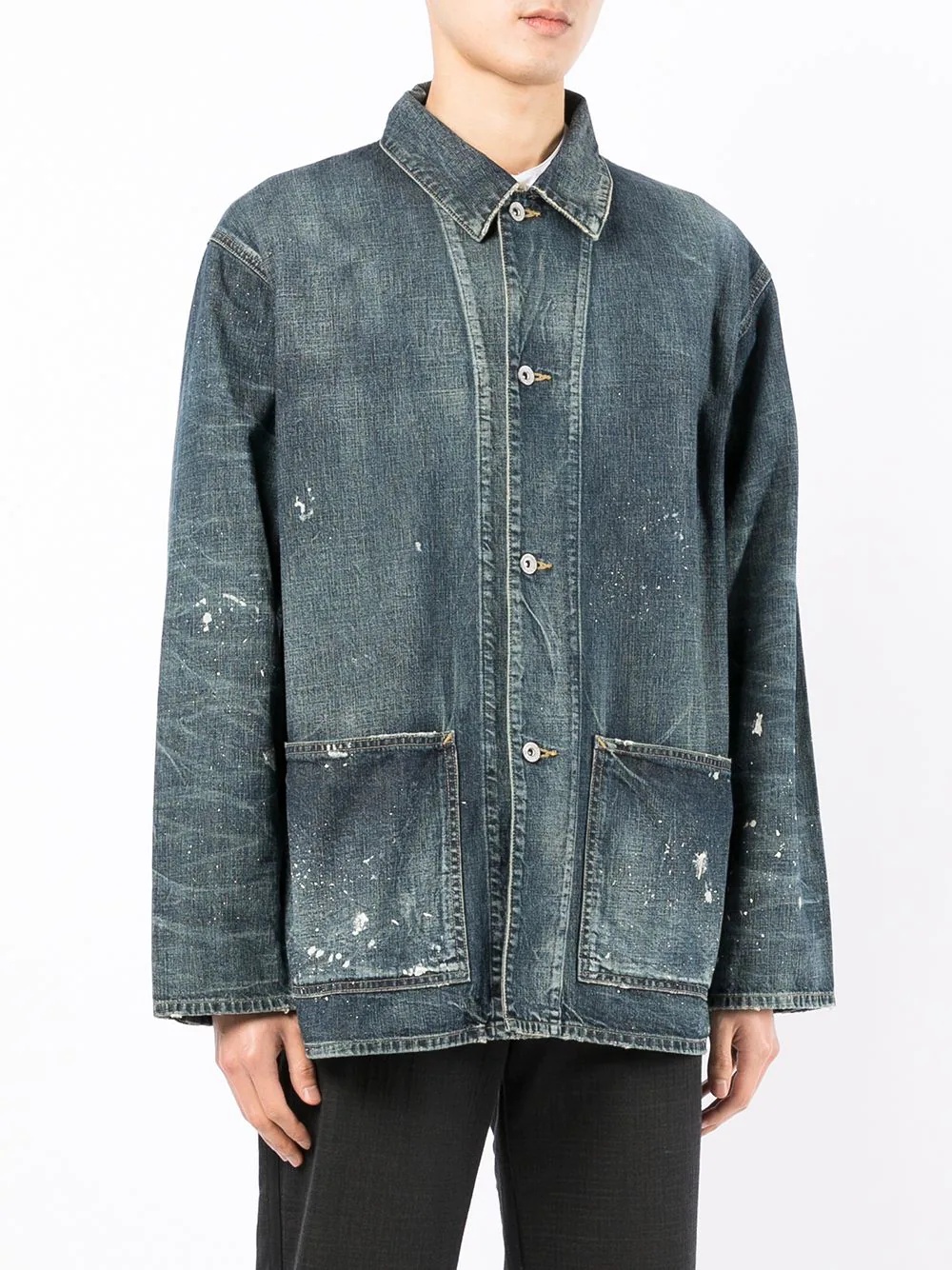 distressed denim jacket - 3