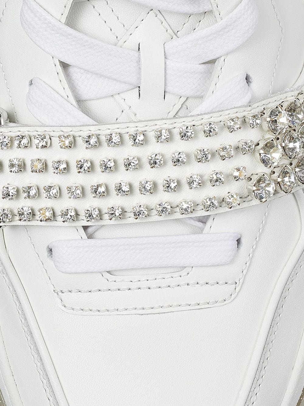 Diamond X crystal-embellished sneakers - 4