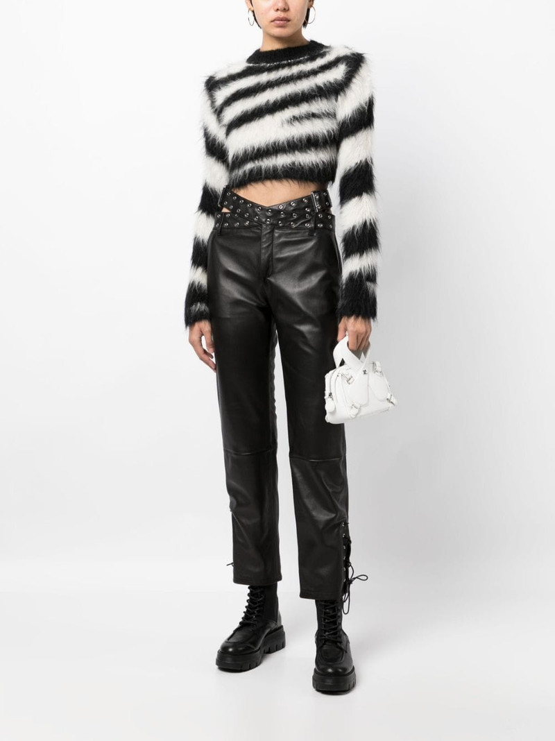 Monse zebra-pattern cropped jumper outlook