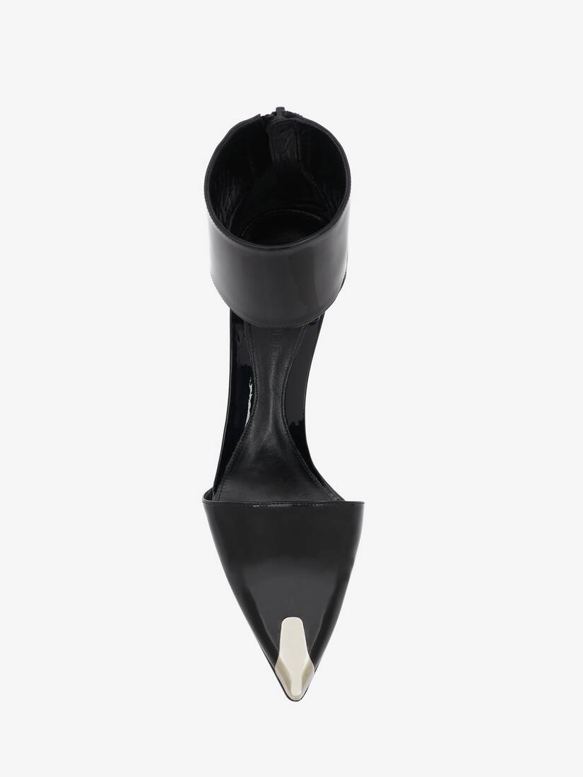 Women's Harness Punk Pump in Black/silver - 4