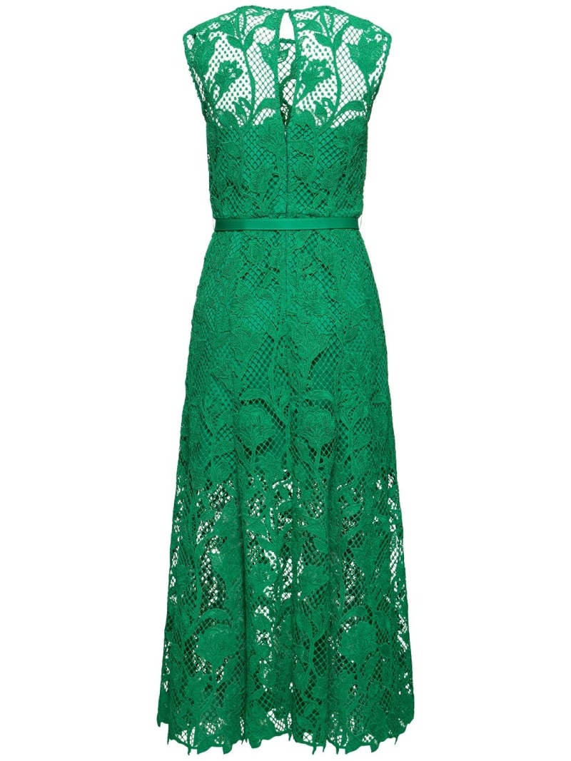 Lace sleeveless midi dress - 5