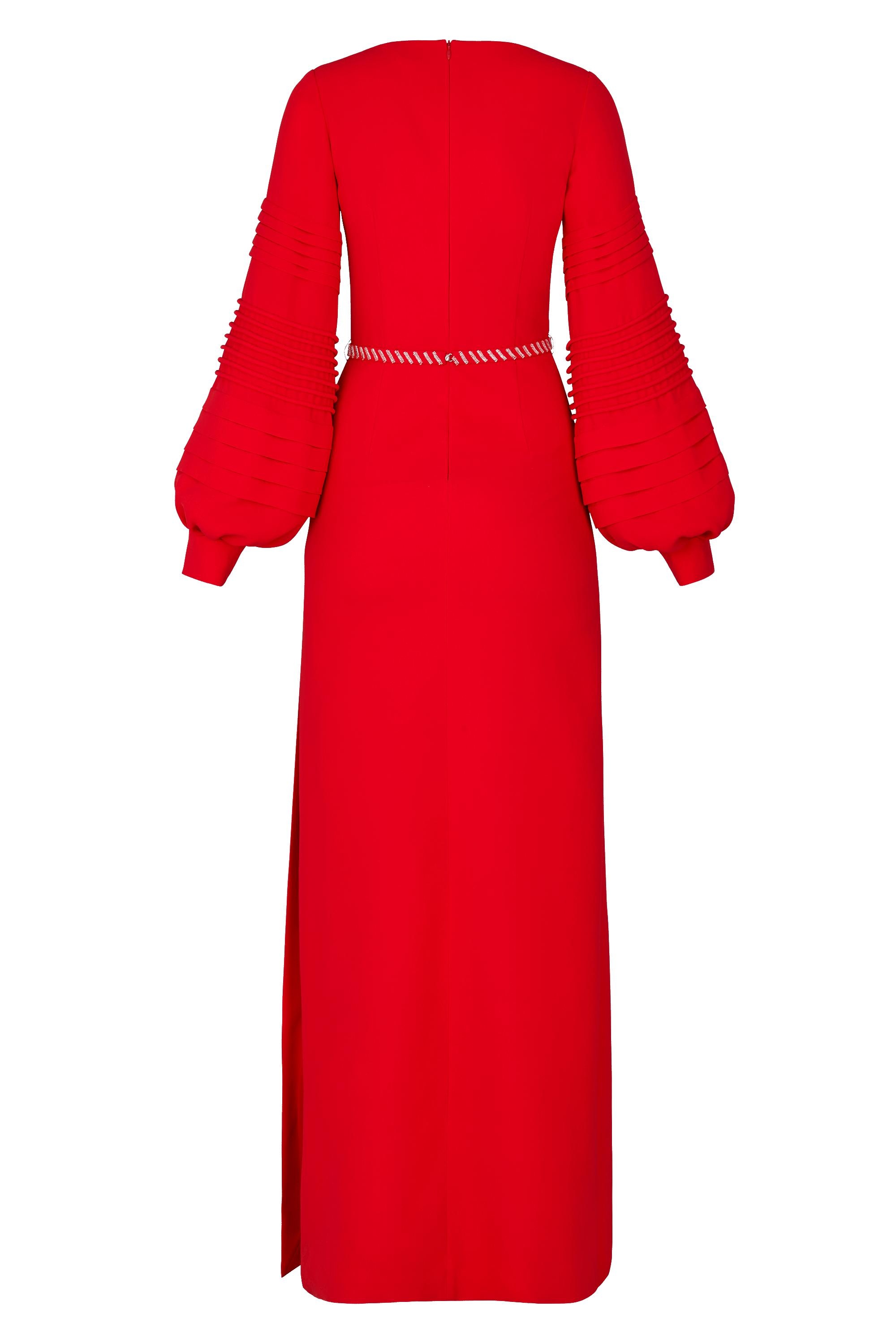 Long-Sleeved Evening Dress - 2