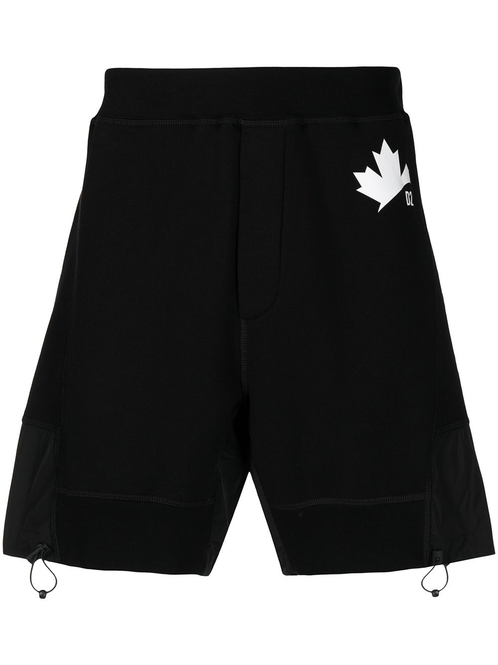 logo-print track shorts - 1