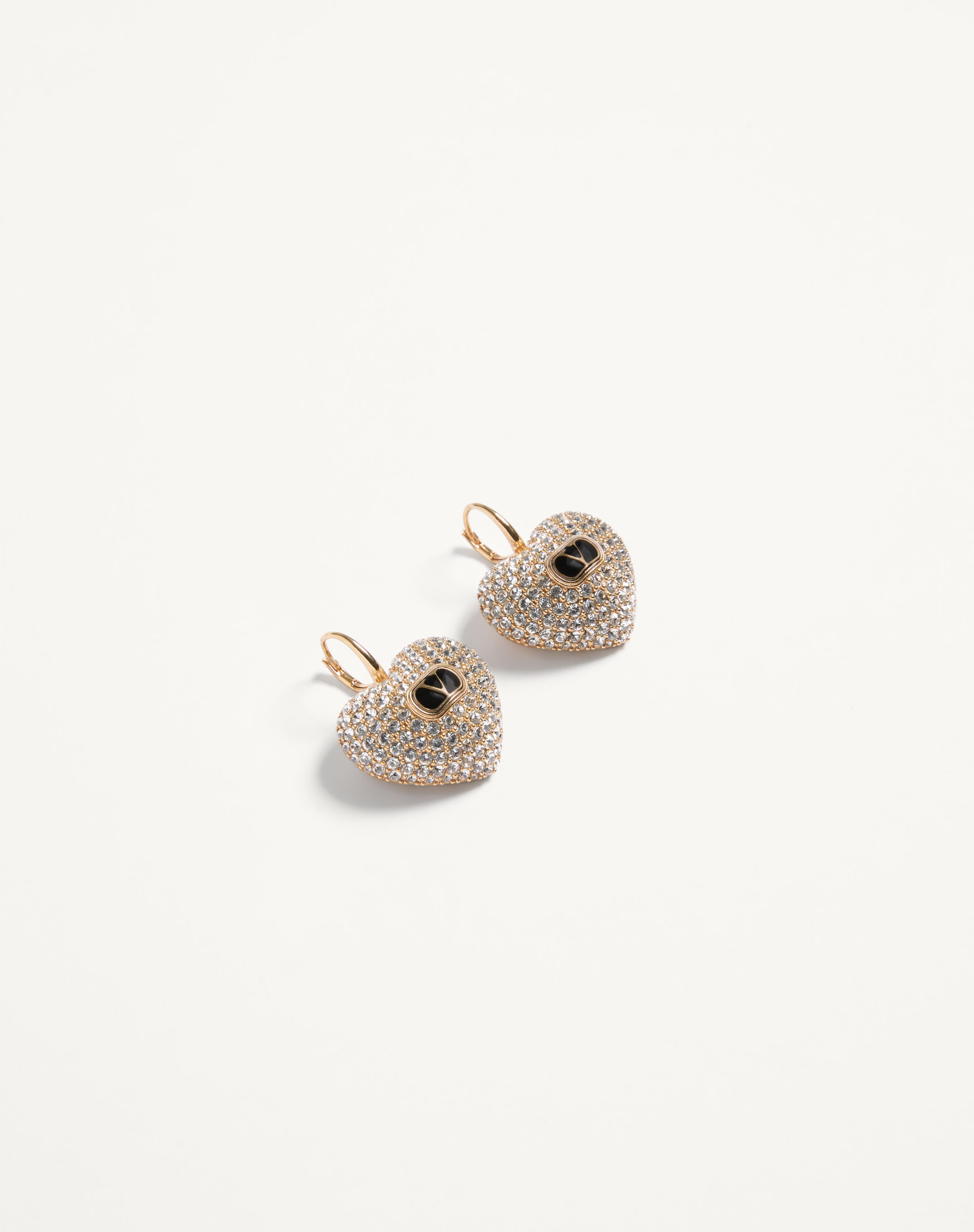 COEUR ROYAL METAL, ENAMEL AND SWAROVSKI® CRYSTAL EARRINGS - 4
