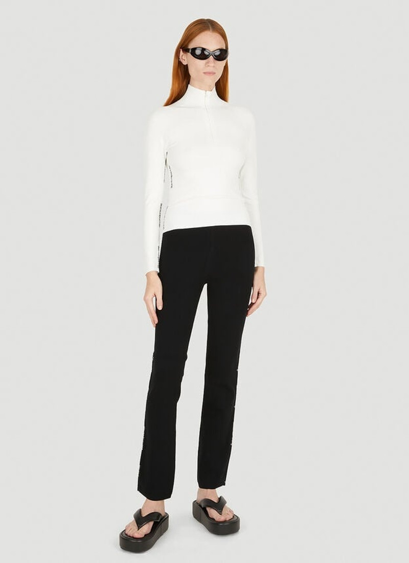 Alexander Wang Jacquard Logo Zip Top in White outlook