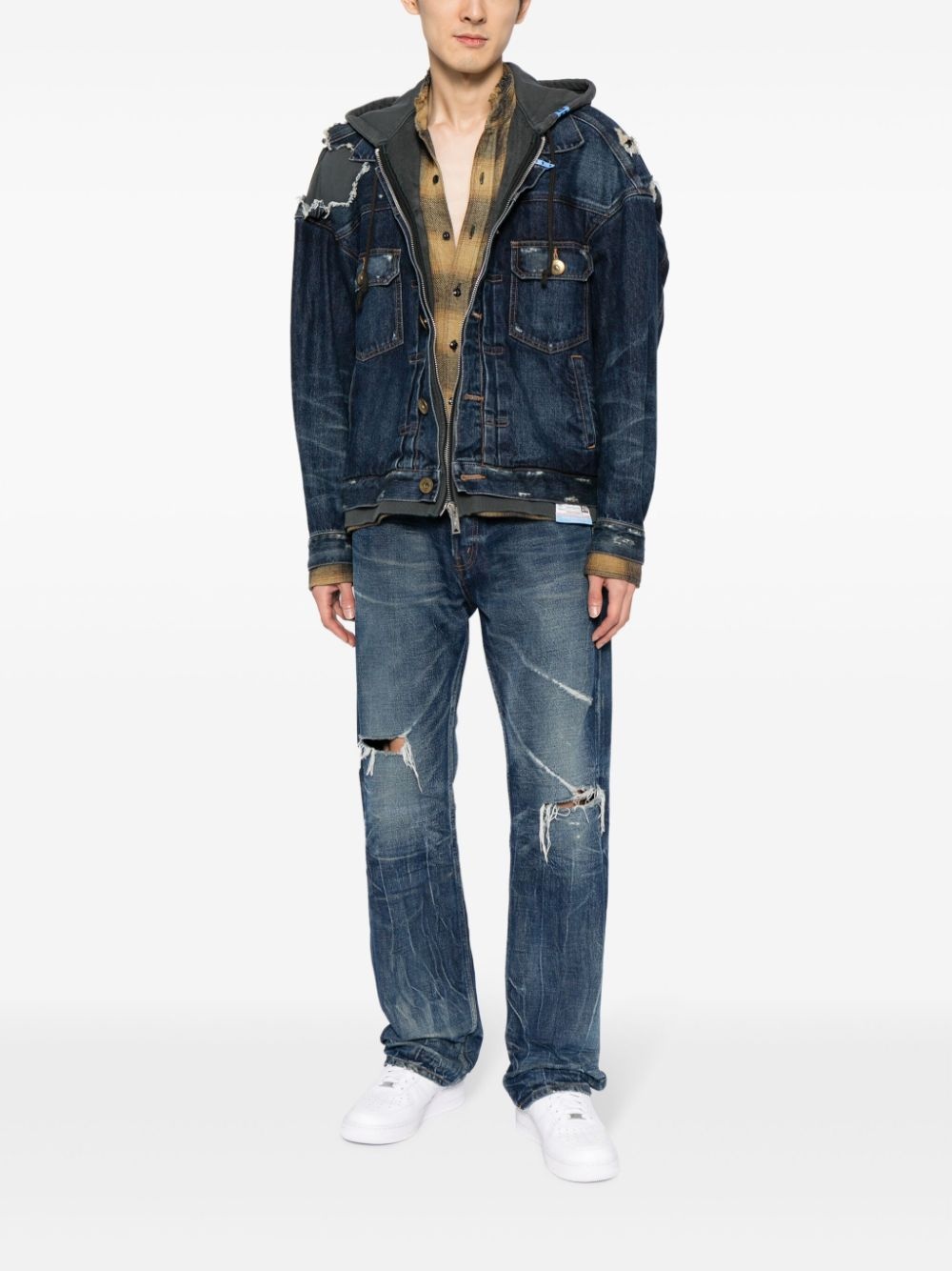 Mix layered denim jacket - 2