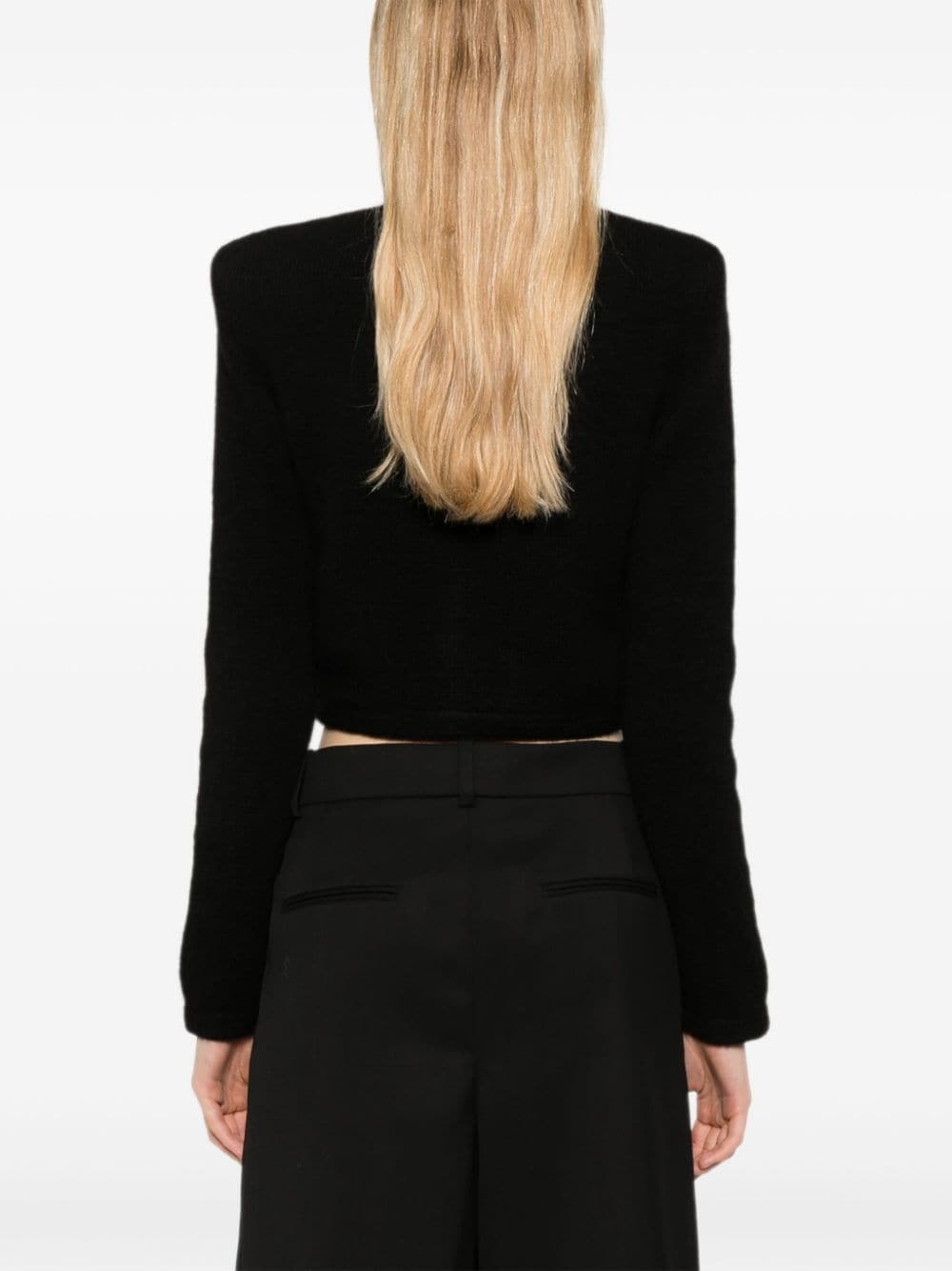 knitted cropped cardigan - 4