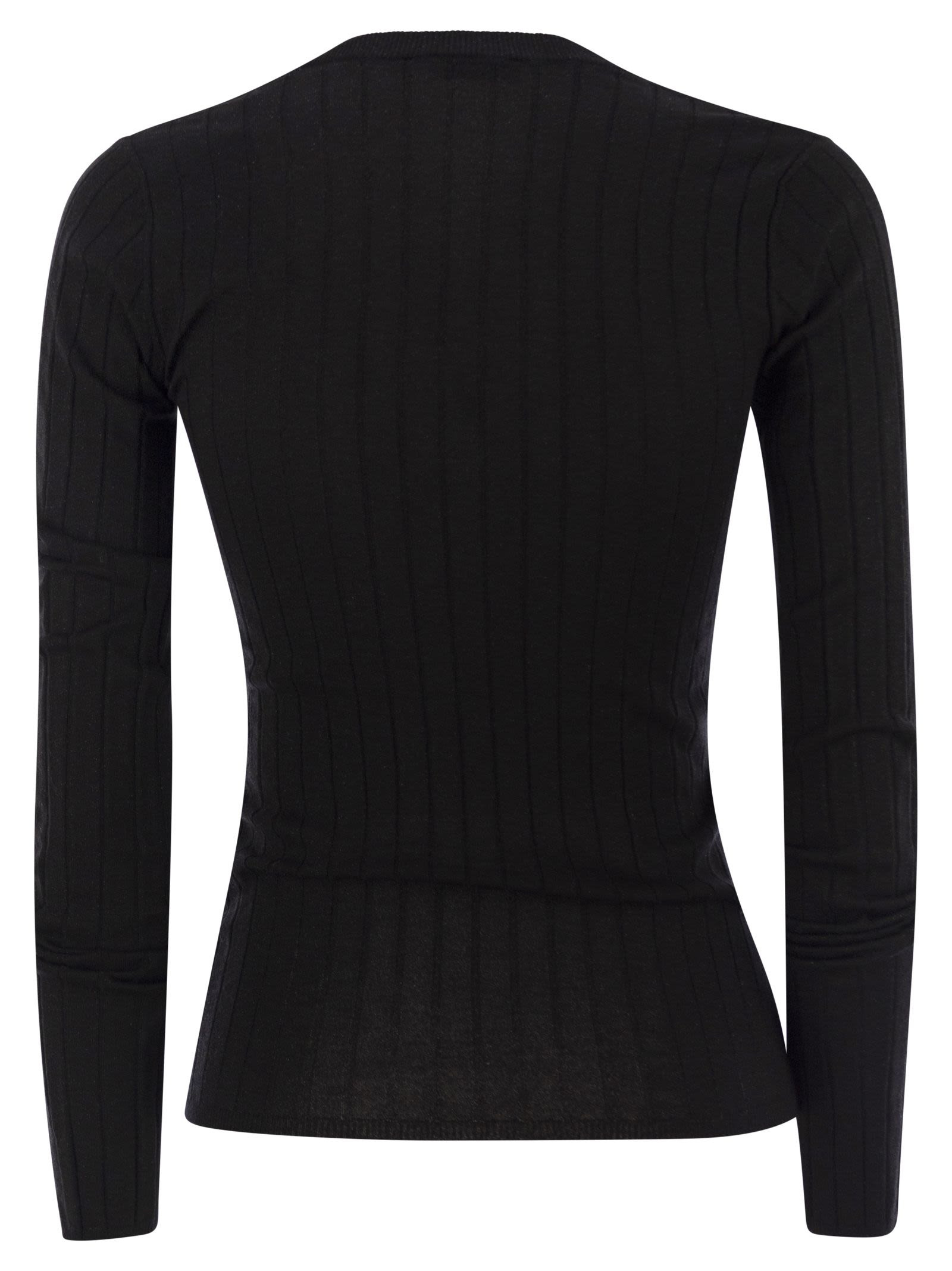 Brunello Cucinelli Women Lightweight Cashmere And Silk Broad Rib Sweater - 2