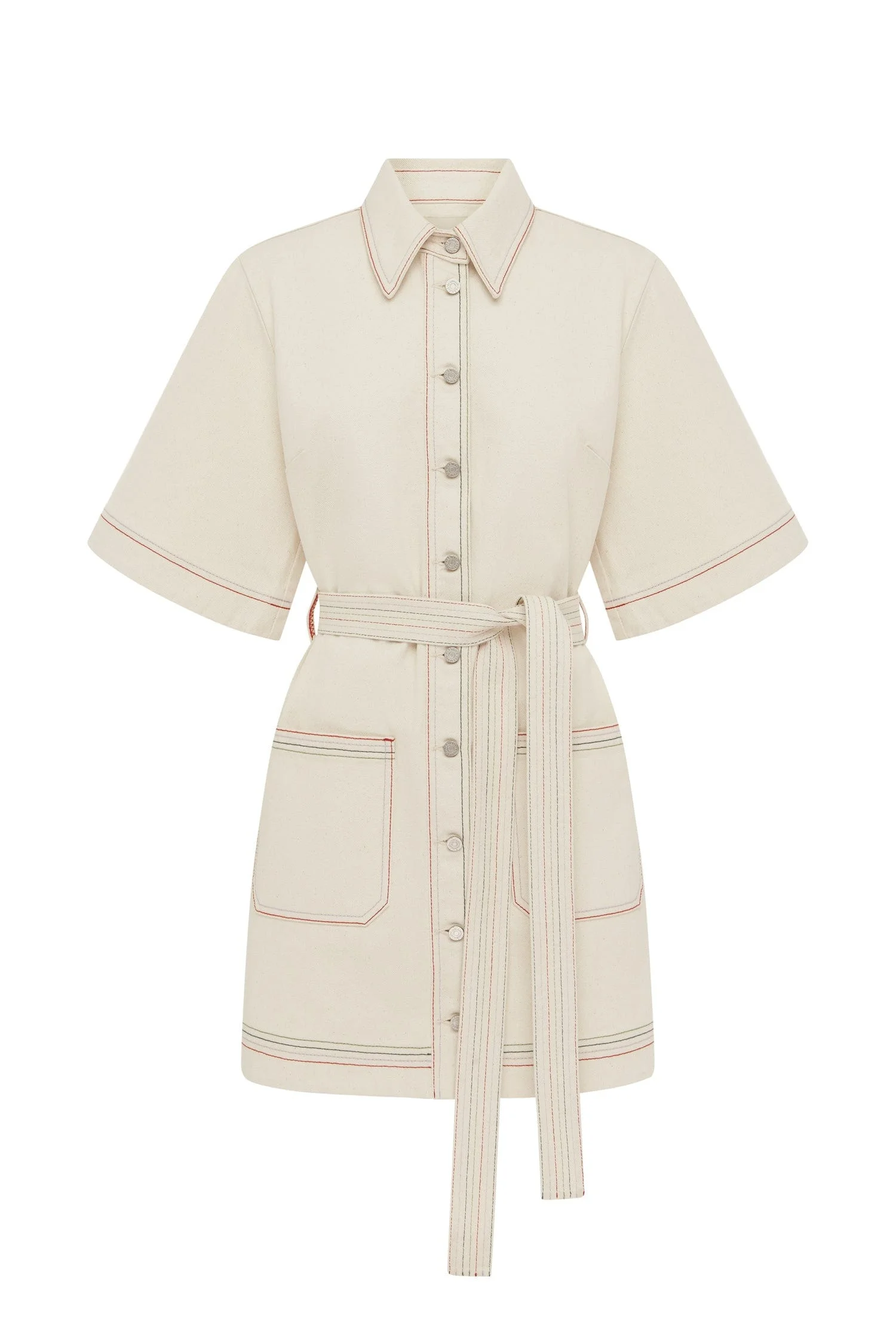 Norma Denim Mini Dress - 1