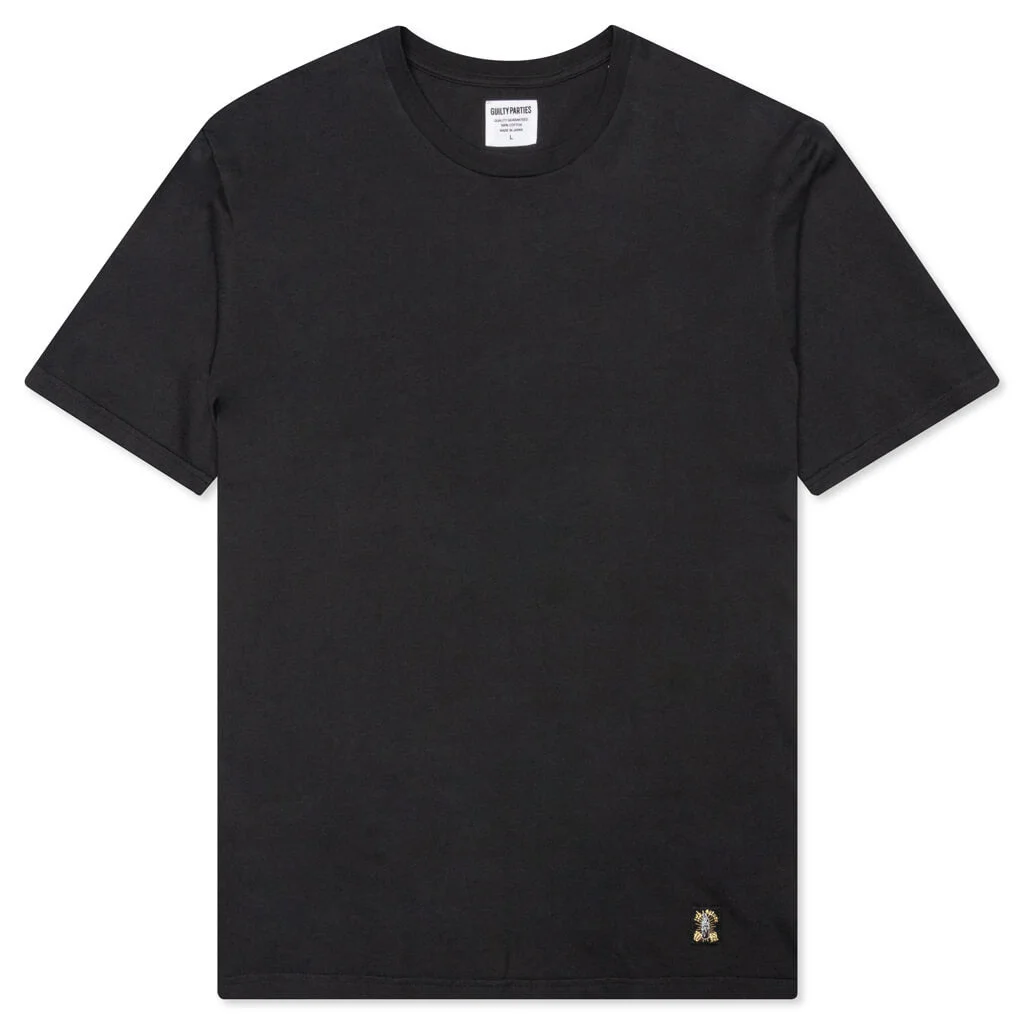 WACKO MARIA STANDARD CREWNECK T-SHIRT - BLACK - 1