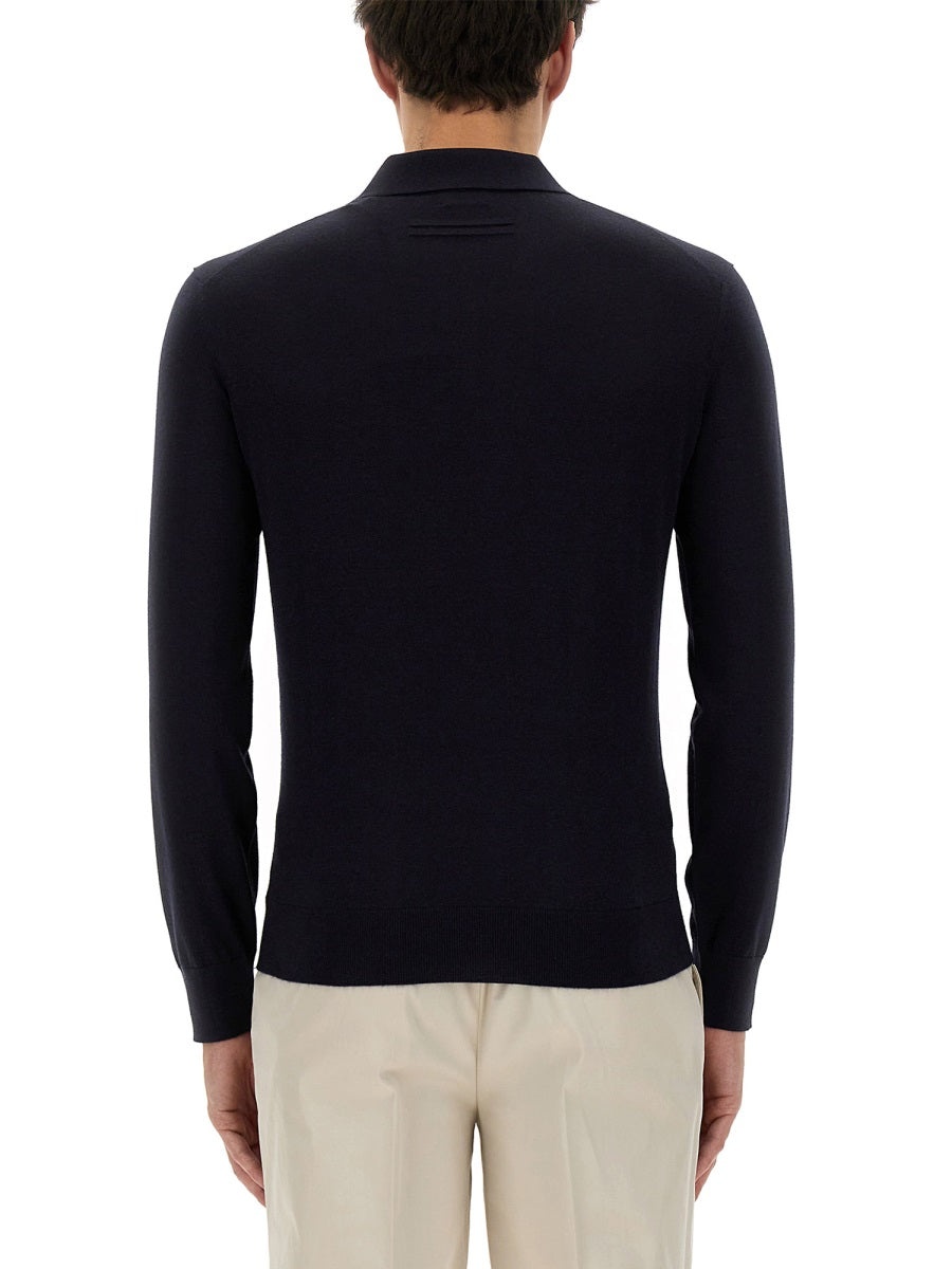Zegna Men Cashmere And Silk Polo Shirt - 3