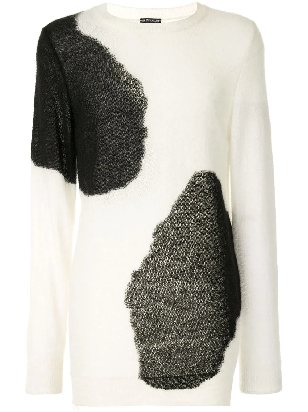 two-tone long-sleeve jumper - 1