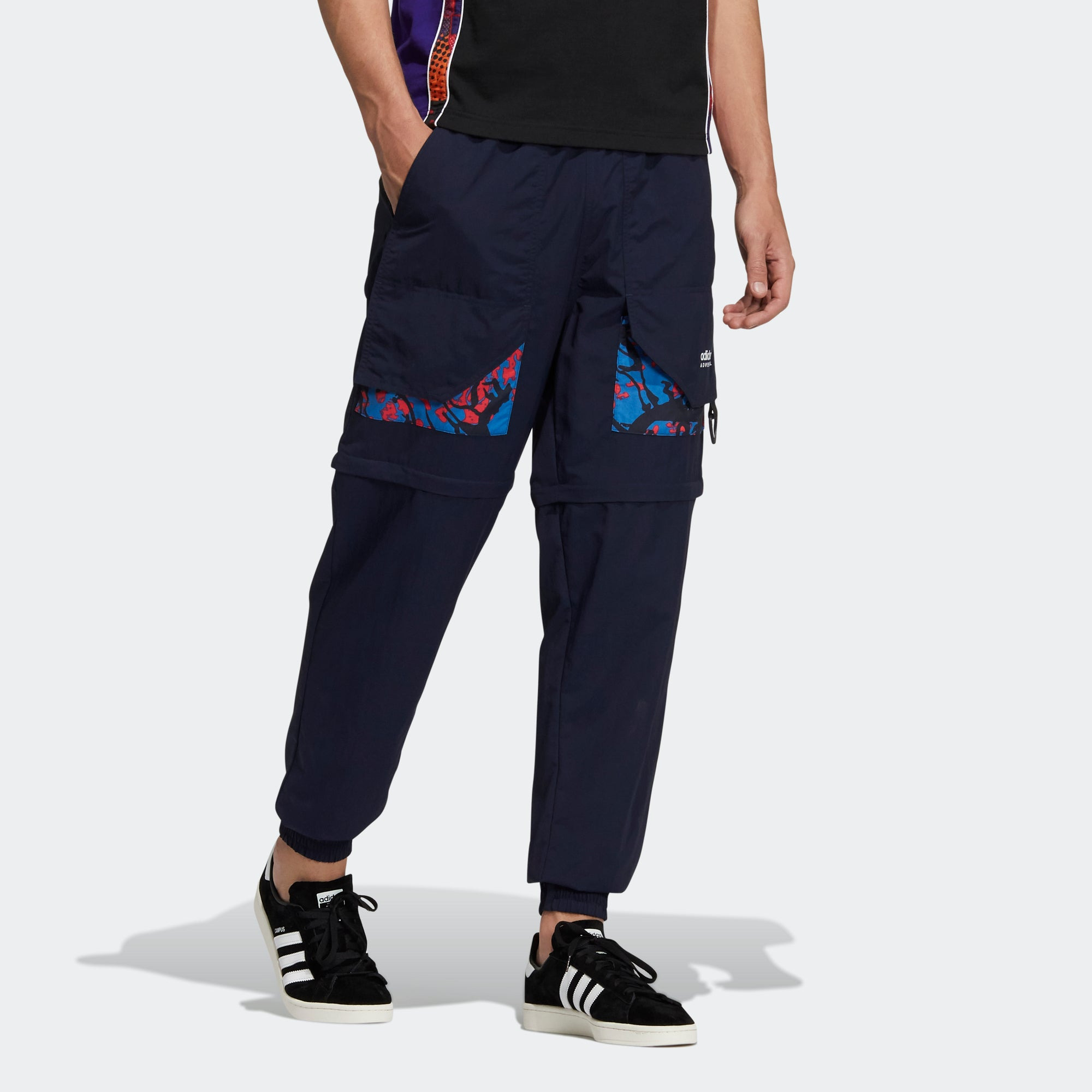 Men's adidas originals Adv Pants 2 Contrasting Colors Pocket Bundle Feet Sports Pants/Trousers/Jogge - 4