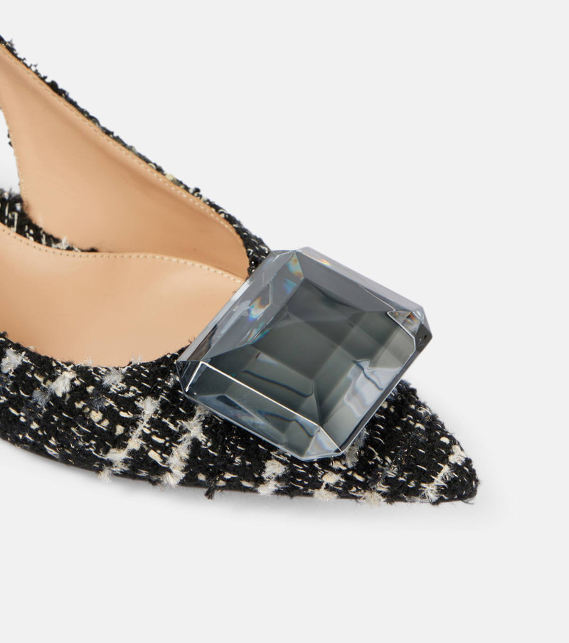 Jaipur 55 bouclé slingback pumps 6