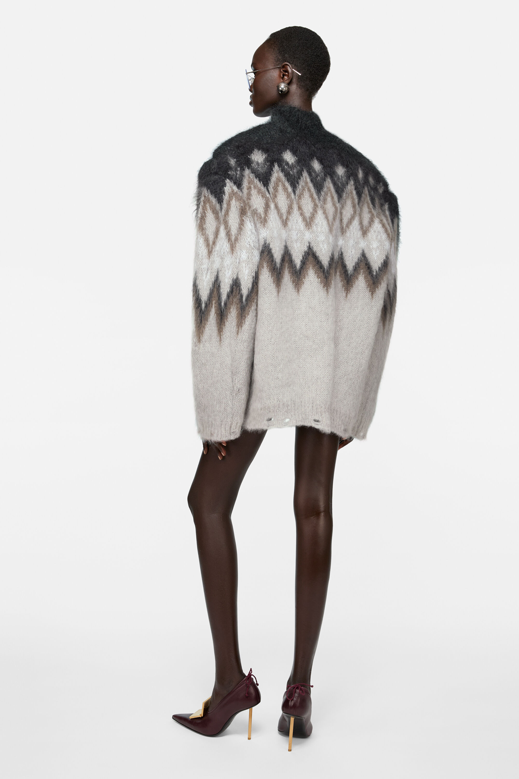 Padded wool knit - Multi grey - 3