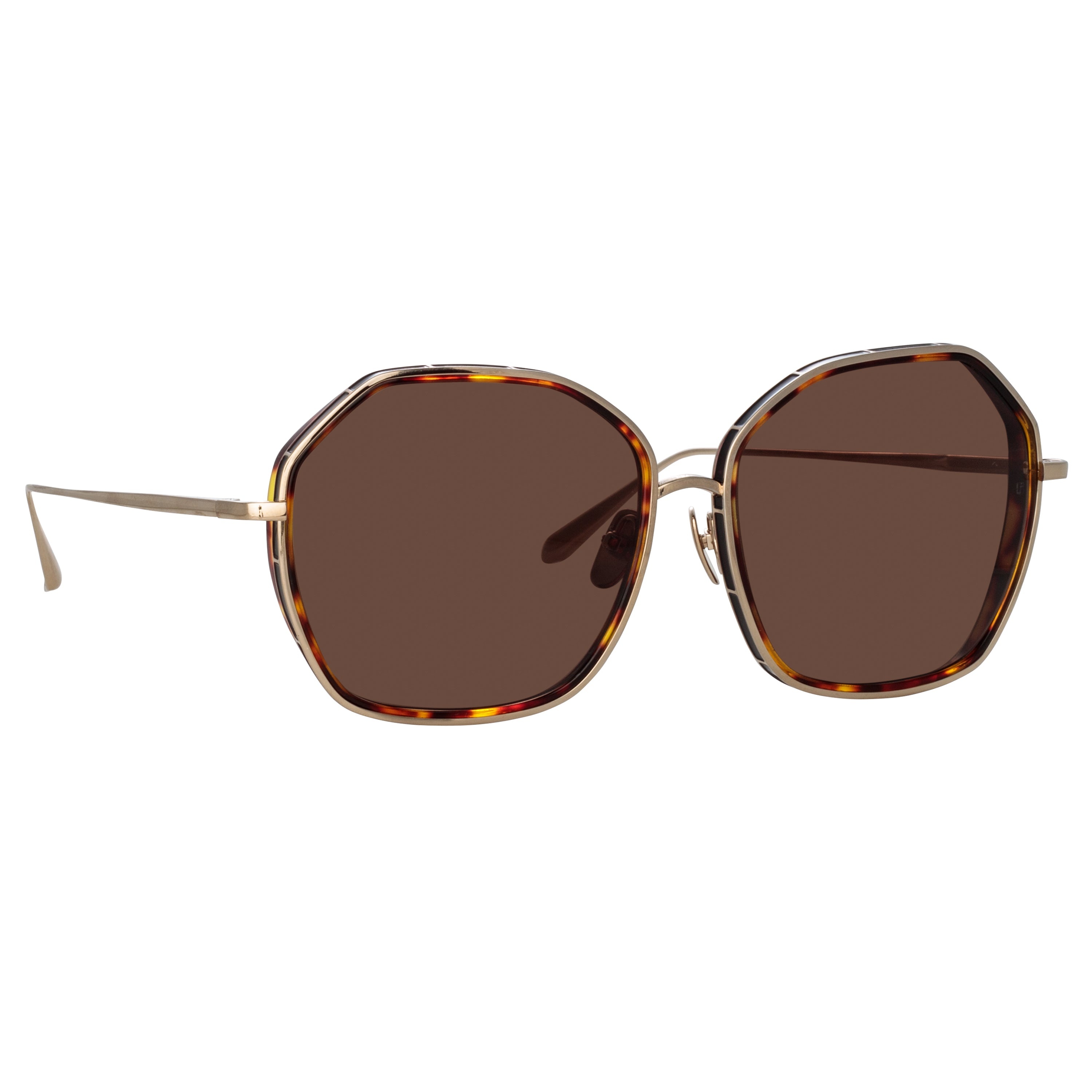 ROWE OVERSIZE SUNGLASSES IN LIGHT GOLD - 2