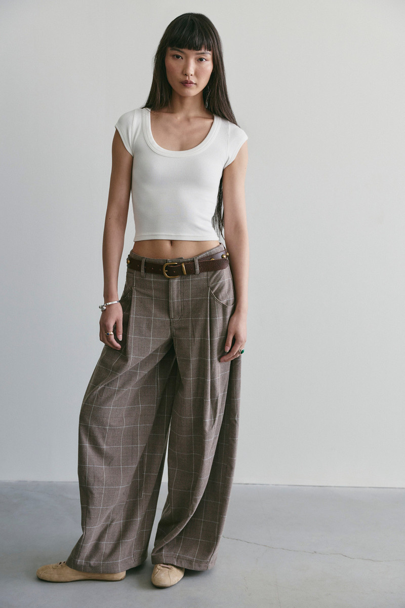 About It Baggy Plaid Suit Trousers 1