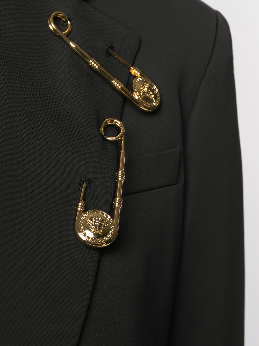 safety pin detail blazer - 5