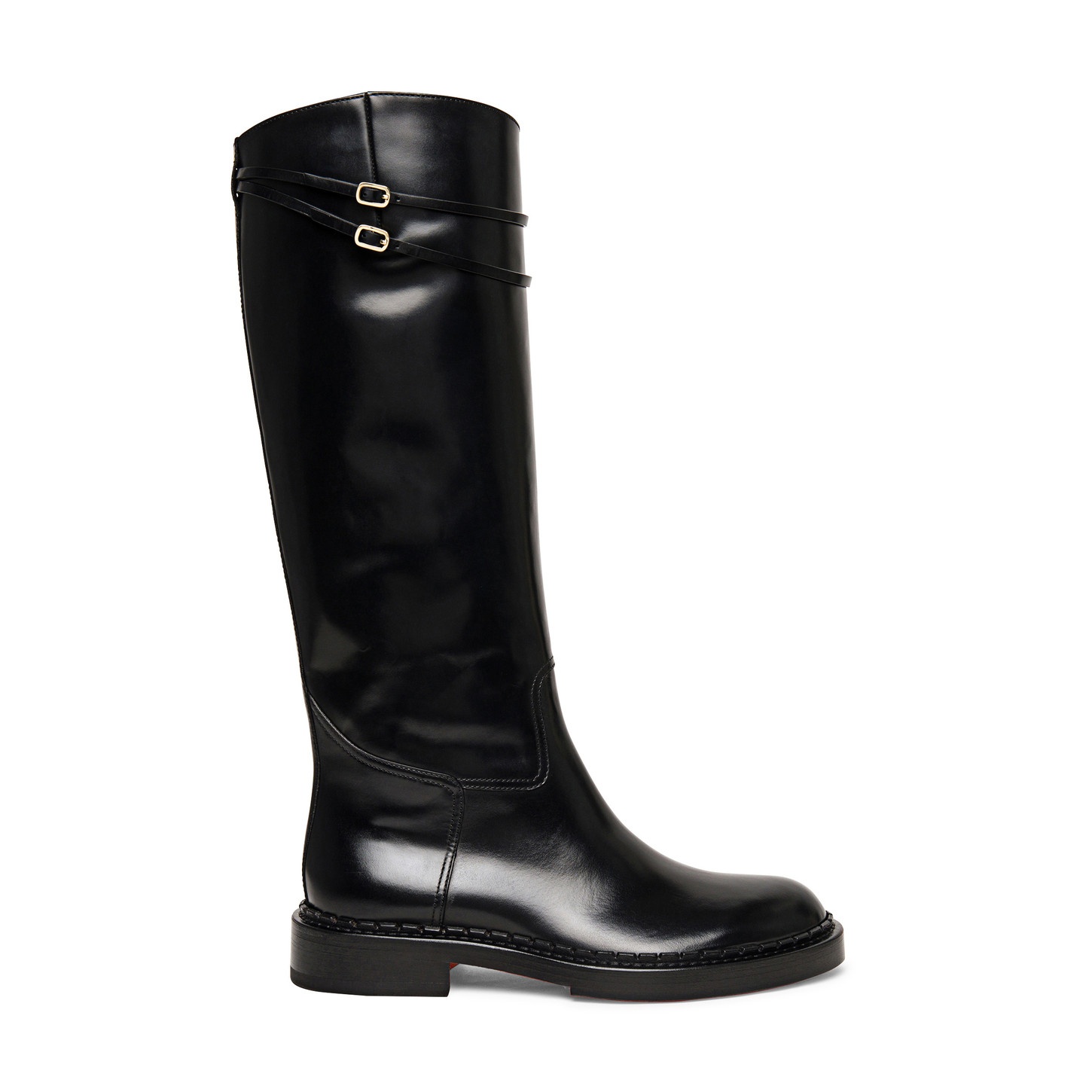 Women’s black leather boot - 1