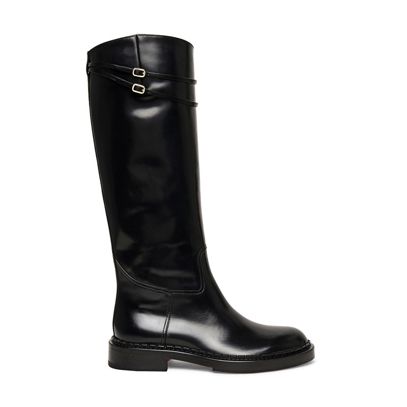 Women’s black leather boot 1