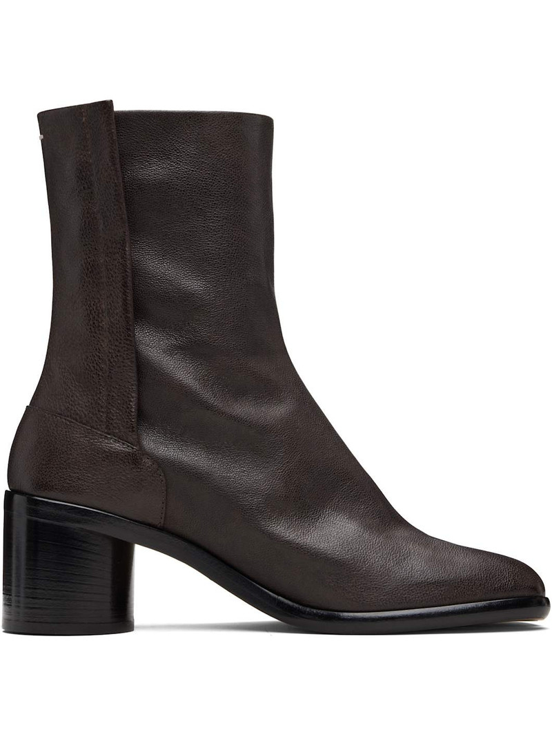 Brown Tabi Ankle Boots 1