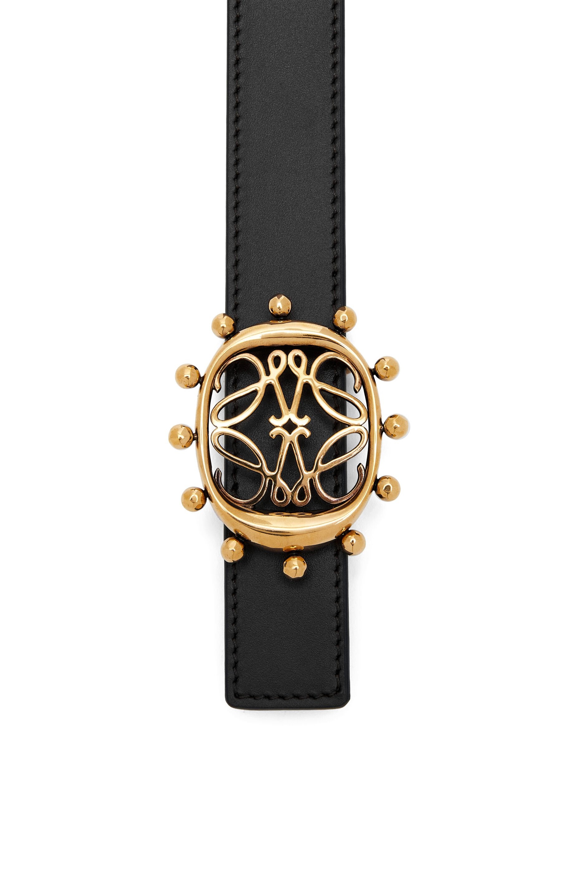 Reversible Anagram Ellipse belt in smooth calfskin - 4