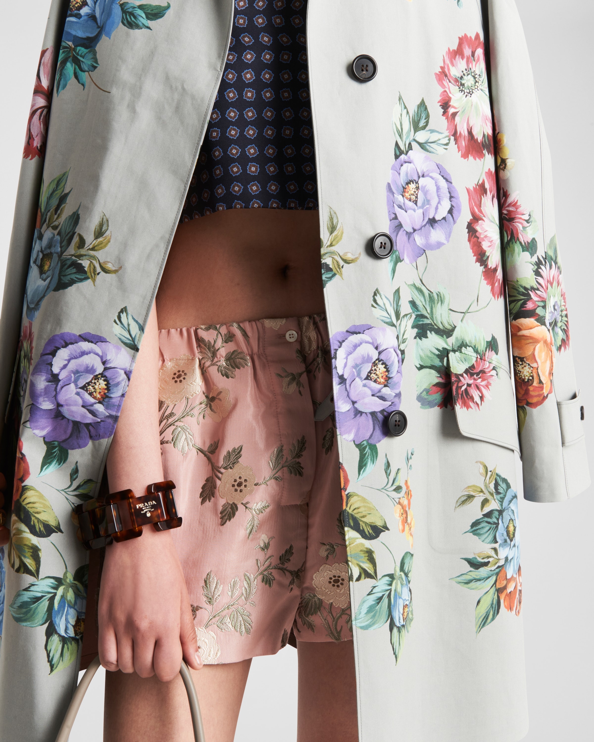 Prada Printed silk twill top | REVERSIBLE