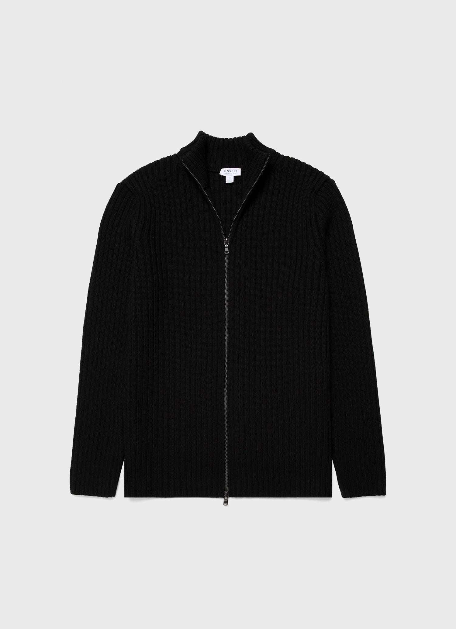 Merino Rib Zip Cardigan - 1