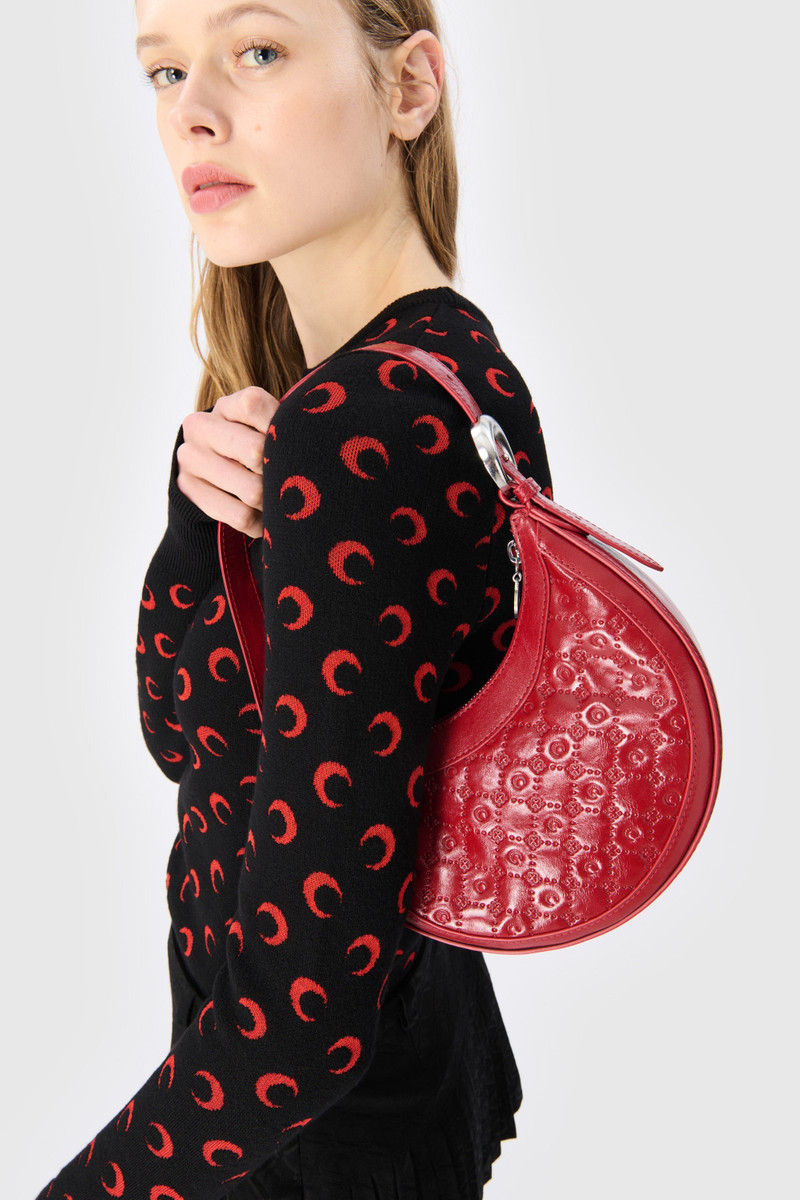 Marine Serre Moonogram Embossed Leather Eclips Mini outlook