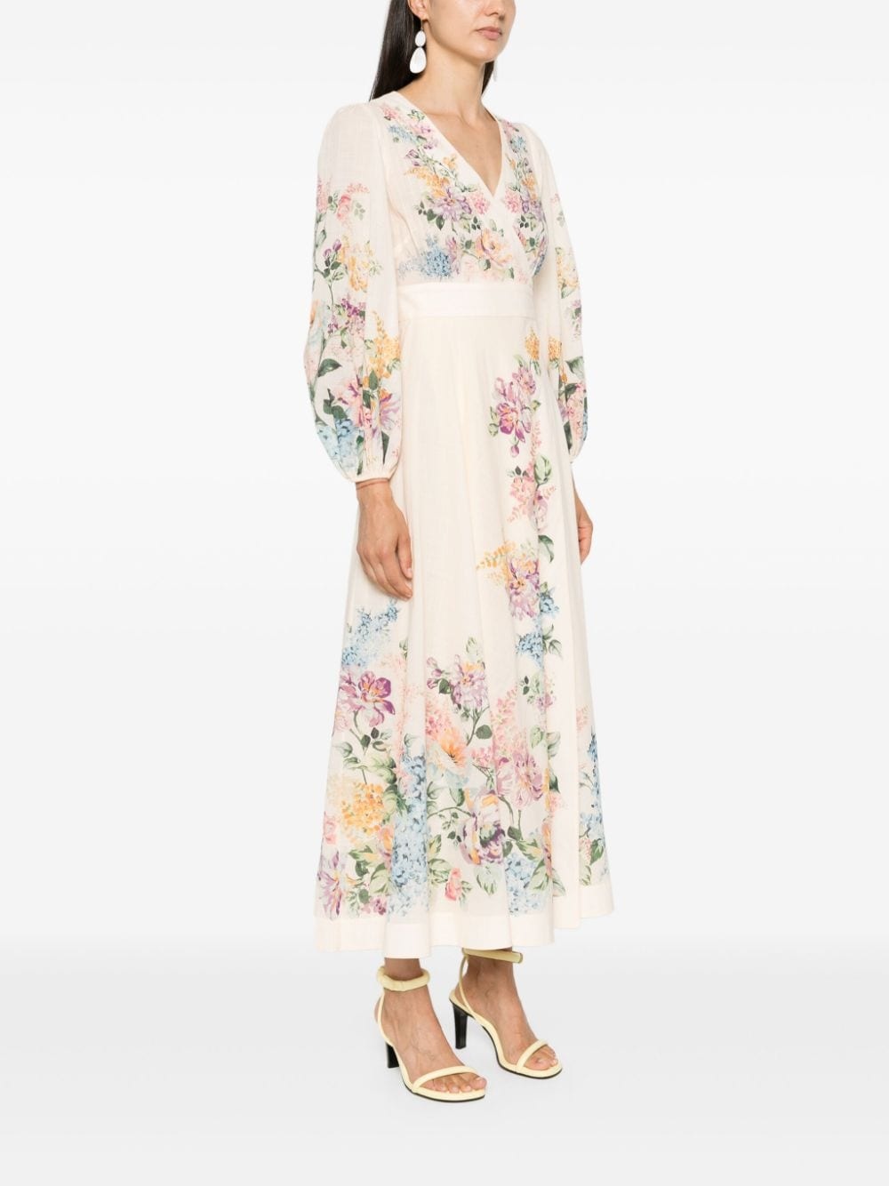 Halliday floral midi wrap dress - 3