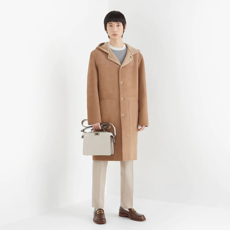 FENDI Brown leather loafers outlook
