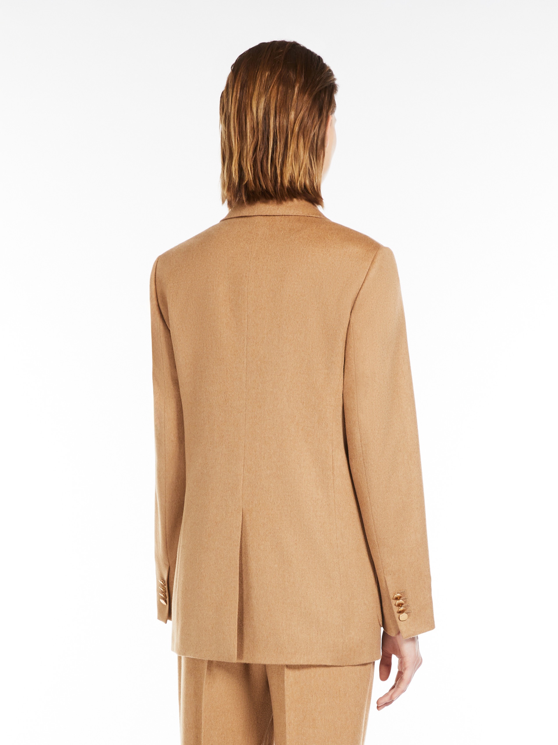 BLASY Single-breasted camel blazer - 4