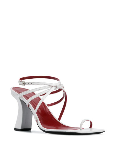 BY FAR leather strap detail sandals outlook