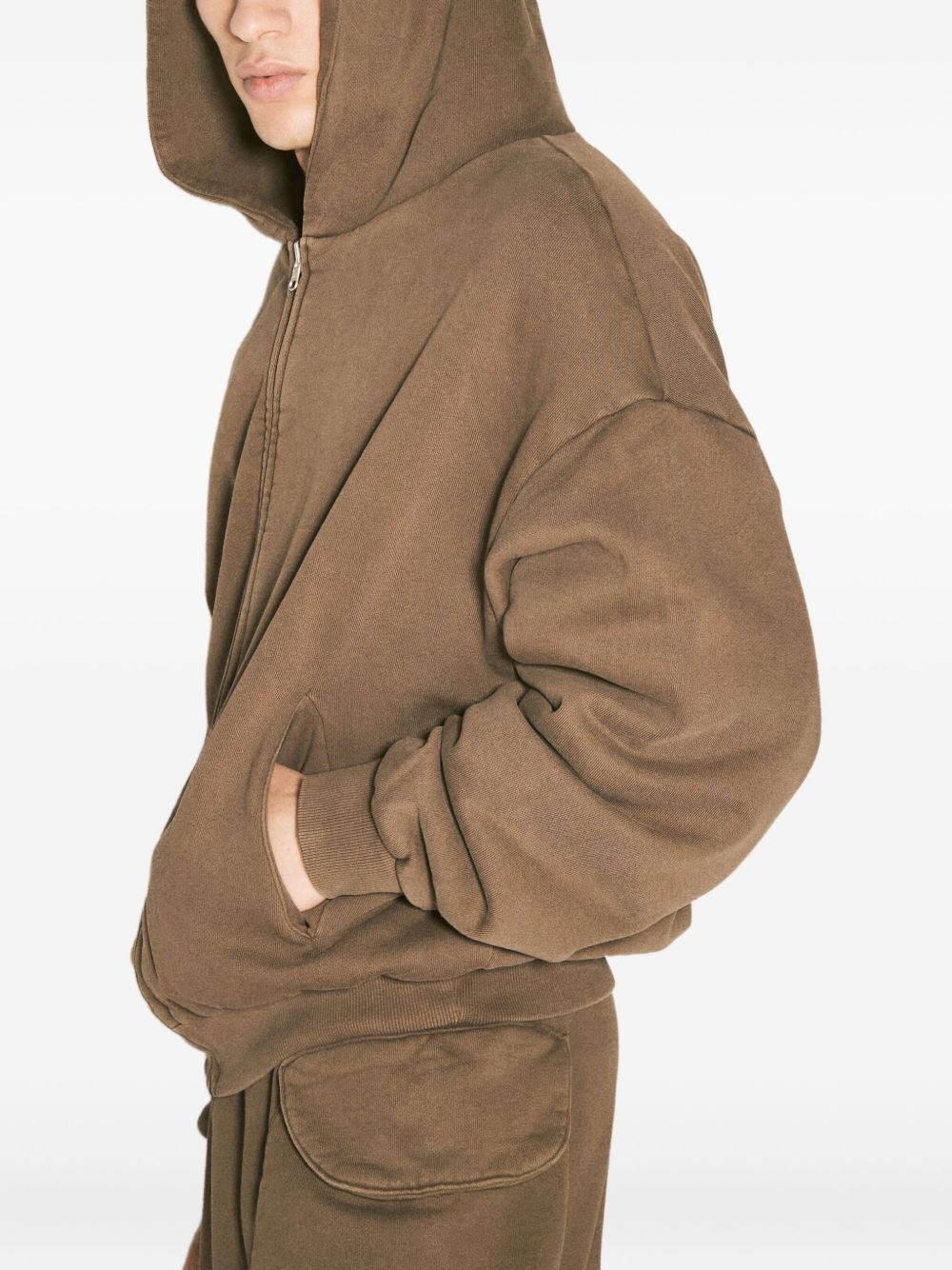 organic cotton zip-up hoodie - 2