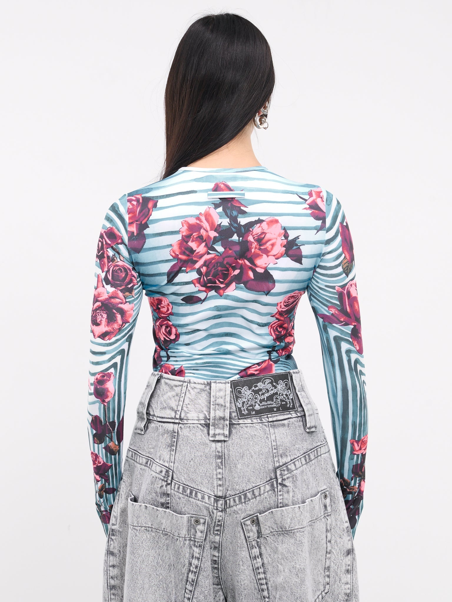 Flower Body Morphing Print Top - 3