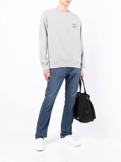 Nudie Jeans logo-print crew neck sweatshirt outlook