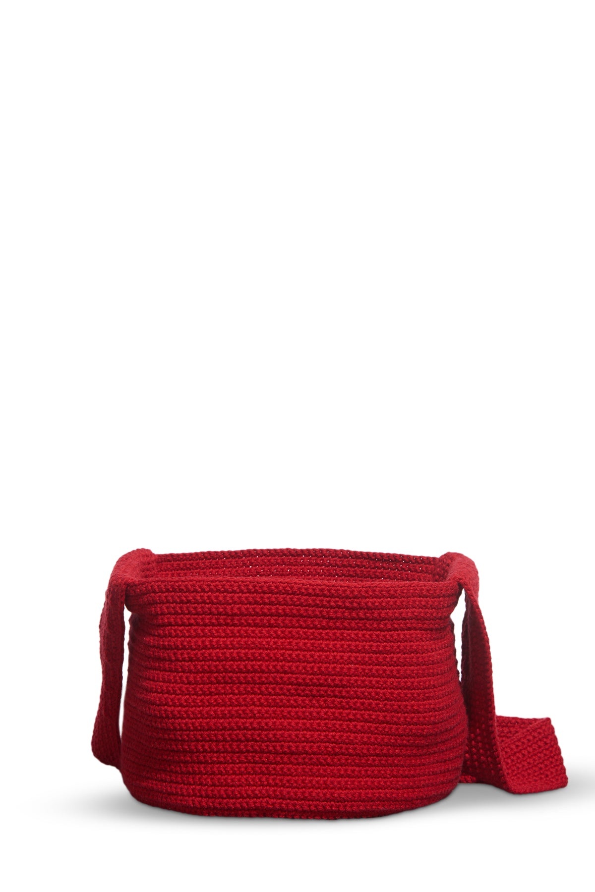 Crossover Knit Bag in Red Cashmere - 4