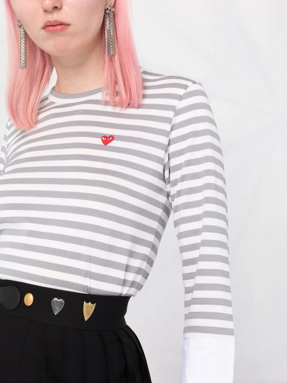 horizontal-stripe long-sleeve T-shirt - 5