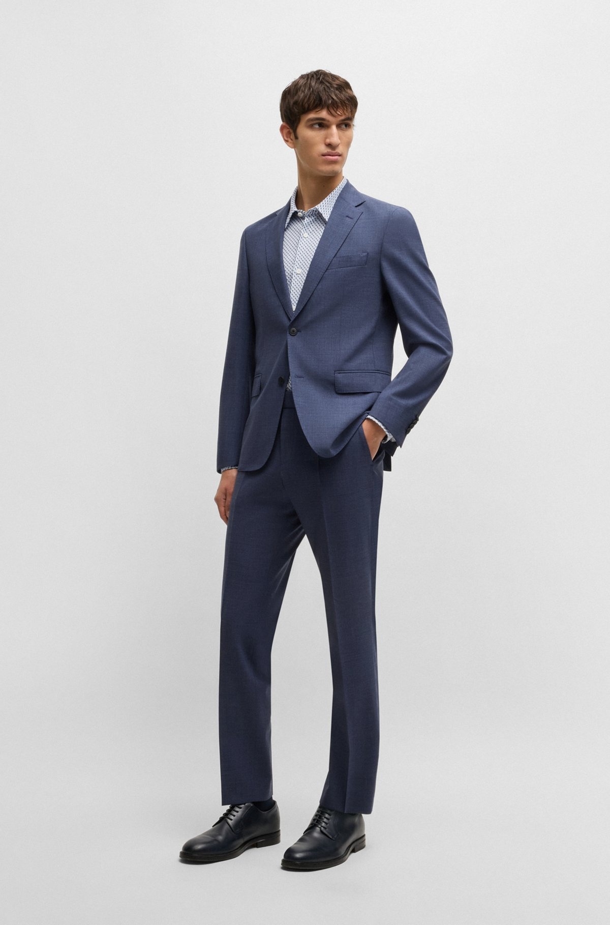 SLIM-FIT SHIRT IN PRINTED PERFORMANCE-STRETCH JERSEY - 4