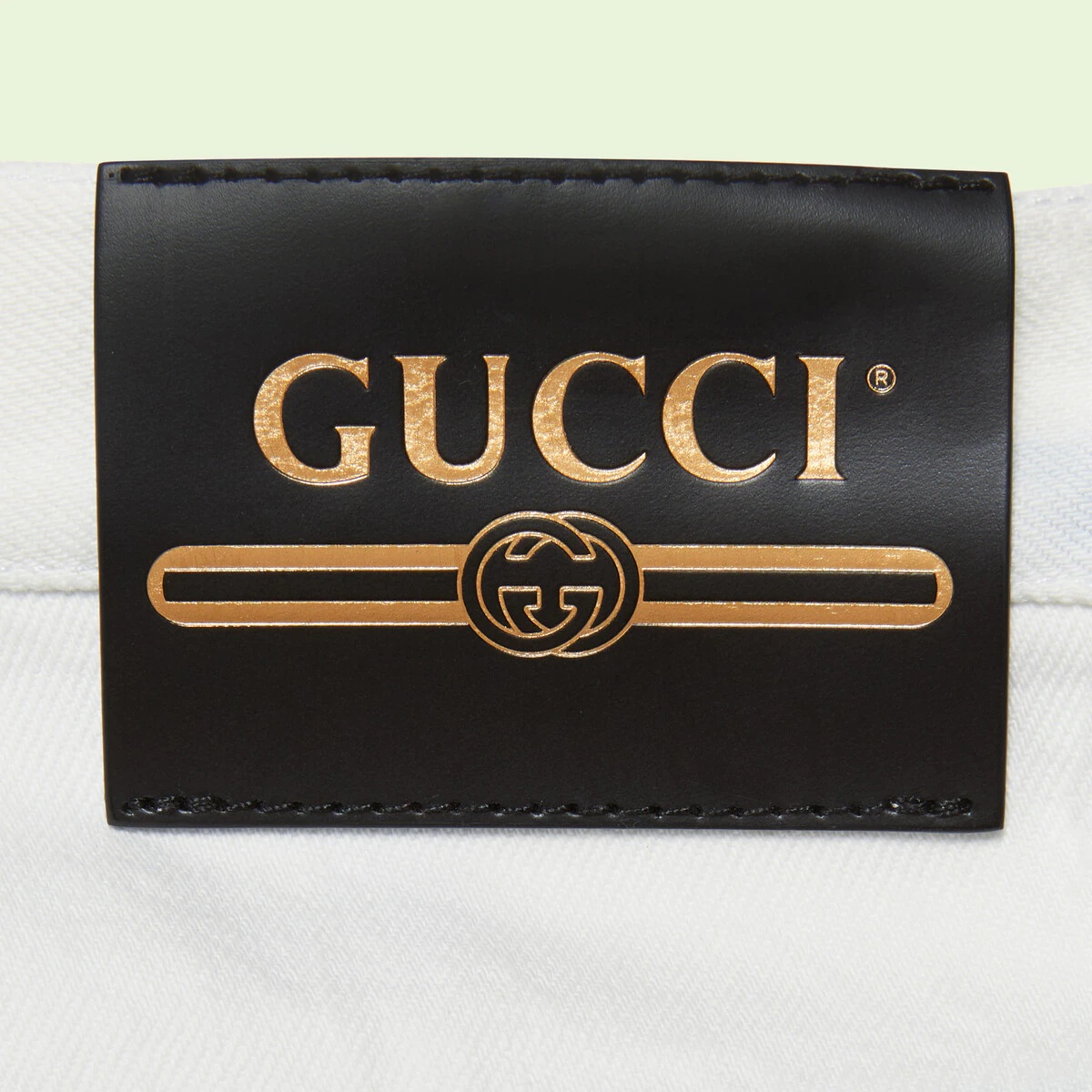 Gucci Lovelight denim pant with embroidery - 4