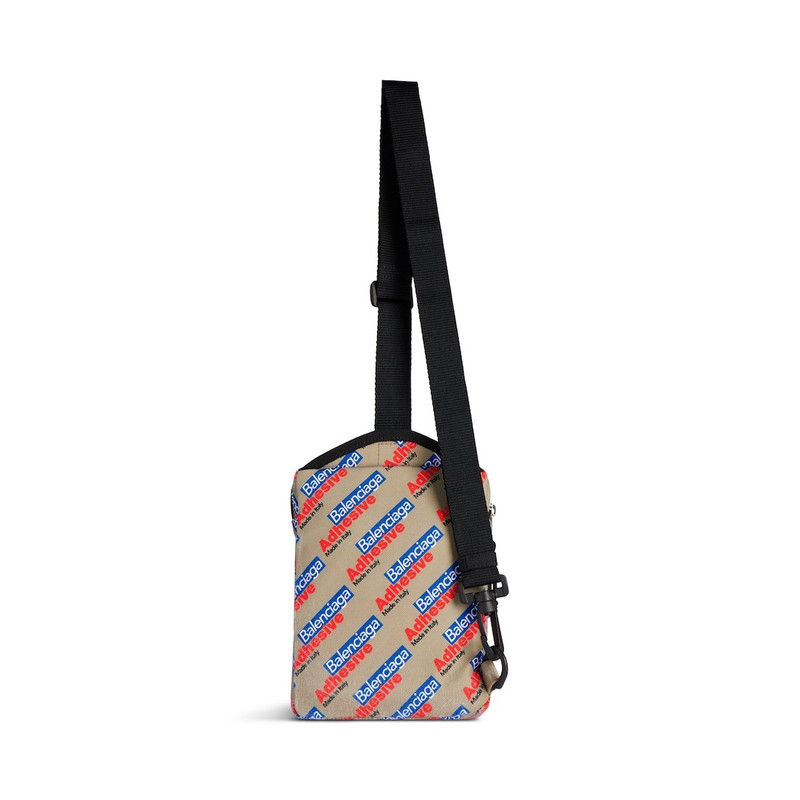 Men's Explorer Crossbody Messenger Bag  in Beige/red/blue 4