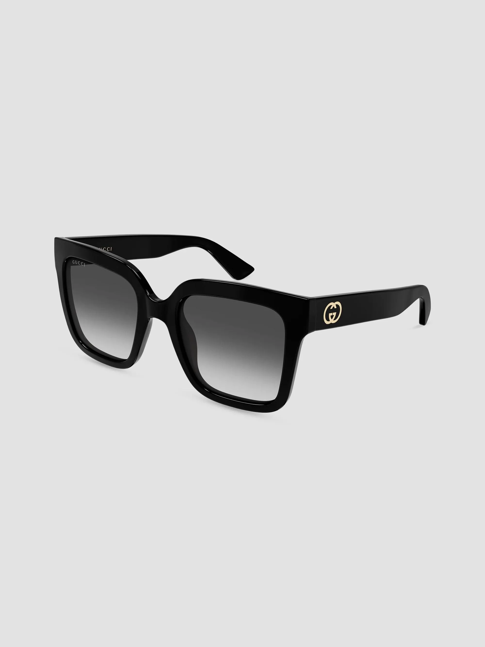 Women's Interlocking G Gg2190S Minimal Squared Injection Sunglasses - Black - 1