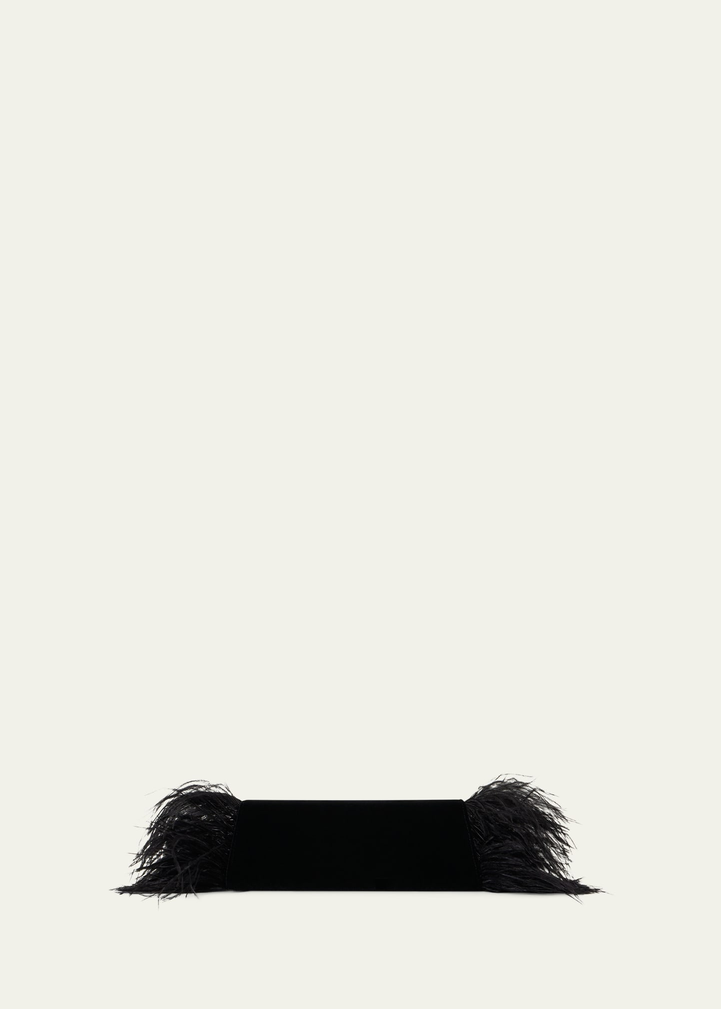 Anouk Small Clutch Bag with Feather Trim - 3