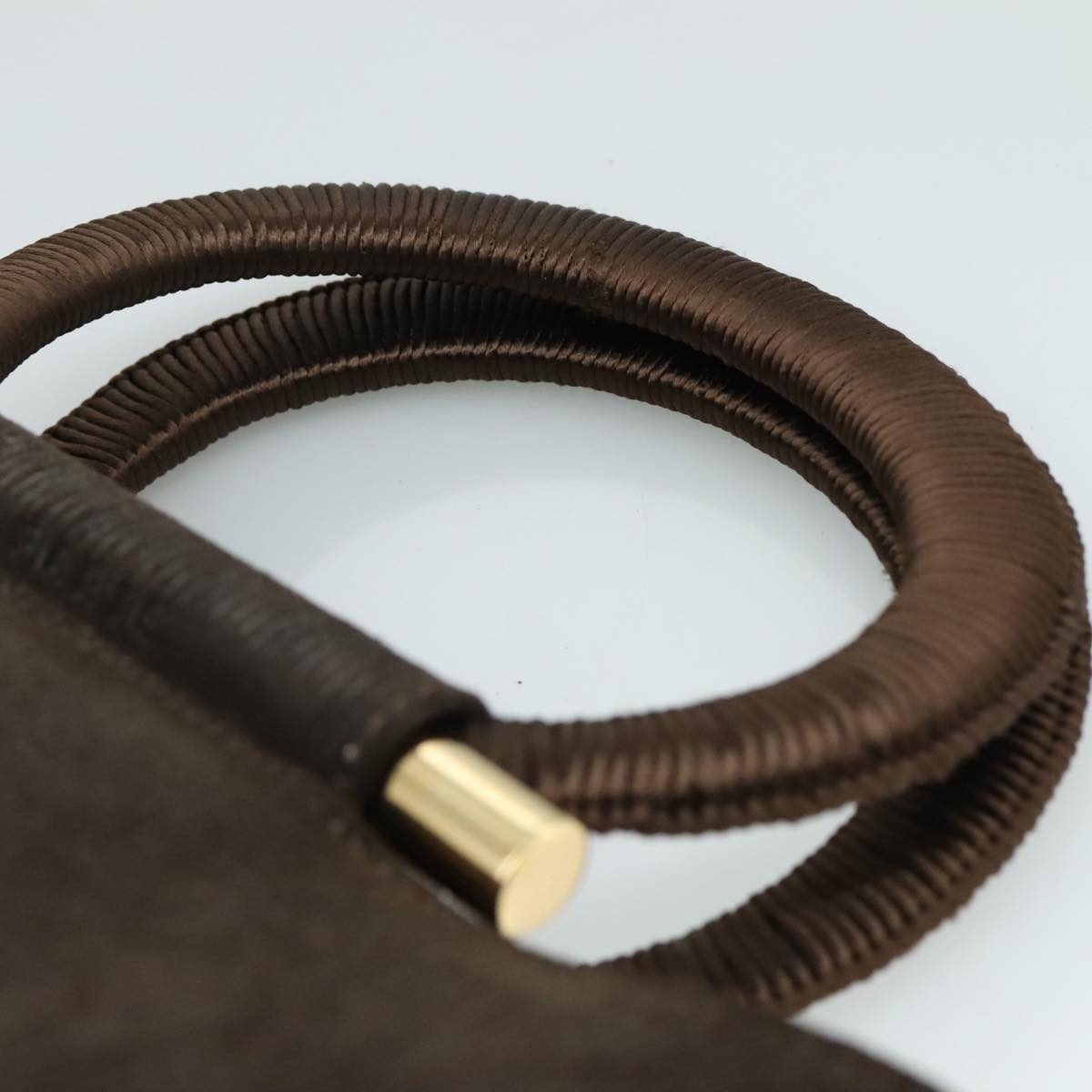 CELINE Hand Bag Suede Brown Gold - 8