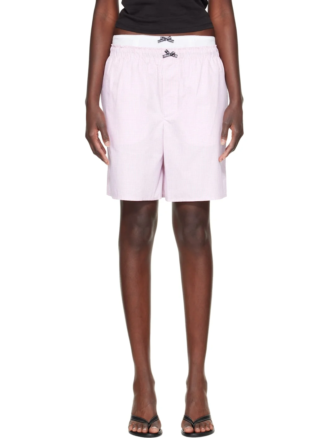 Pink Long Boxer Shorts - 1